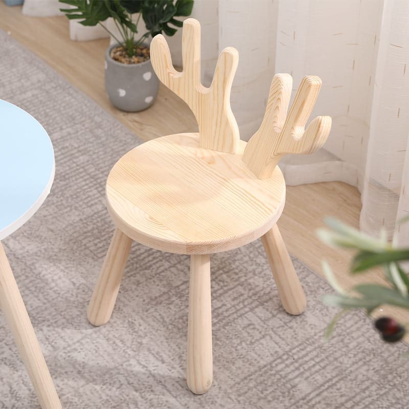 Drewniane Krzesełko Jeleń dla dziecka 5 Drewniane krzesełko dla dziecka . Nelaroom.pl