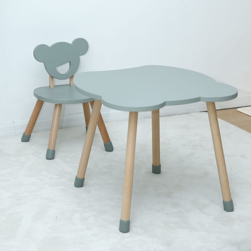 Drewniane krzesełko i stolik dla dziecka, zestaw 2 stolik i krzesełko