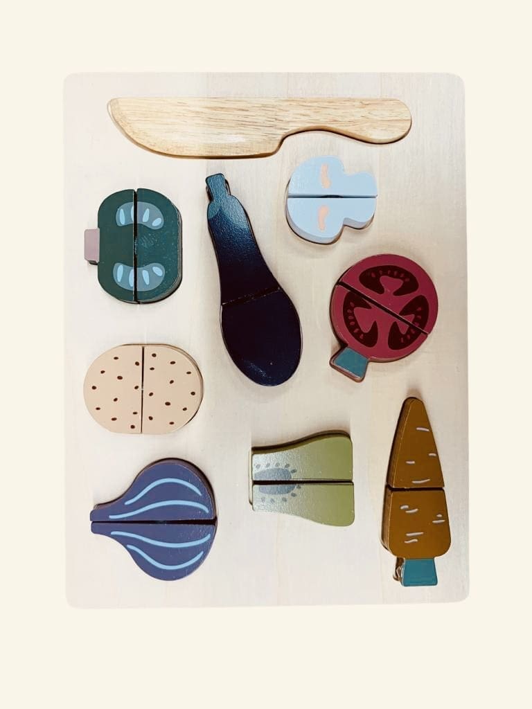 Drewniane warzywa i owoce do krojenia zestaw 3