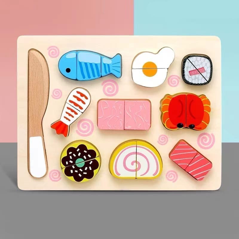 Drewniany lunch do krojenia zestaw