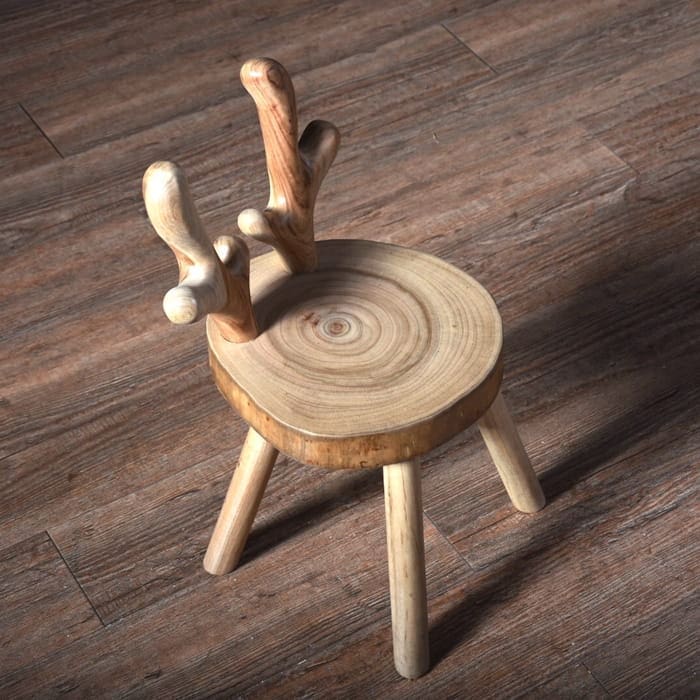 Góralskie drewniane krzesełko Jelonek dla dziecka 3