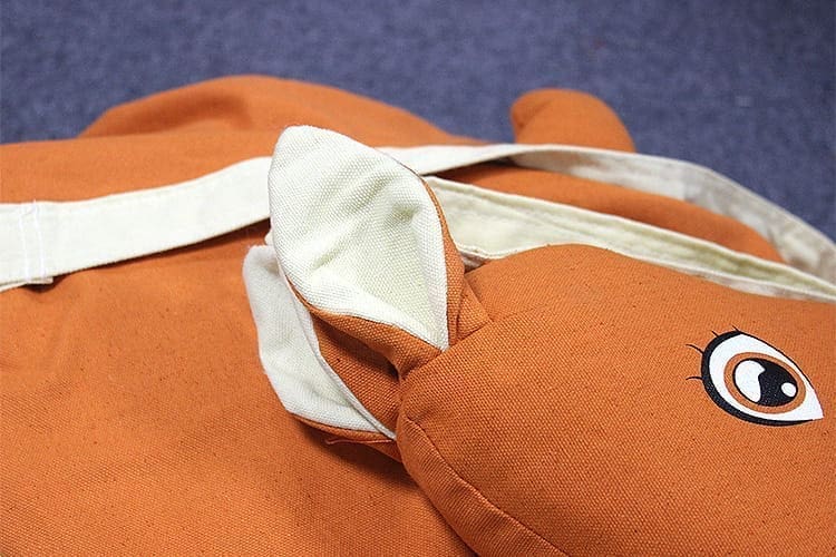 Huśtawka kokon Kangur w kolorze pomarańczowym z miękką poduchą 4