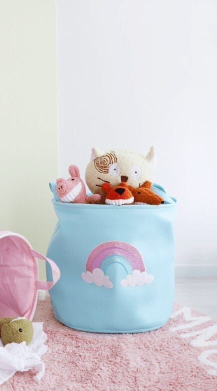 Kosz pojemnik na zabawki dla dzieci 40x40 niebieski 1