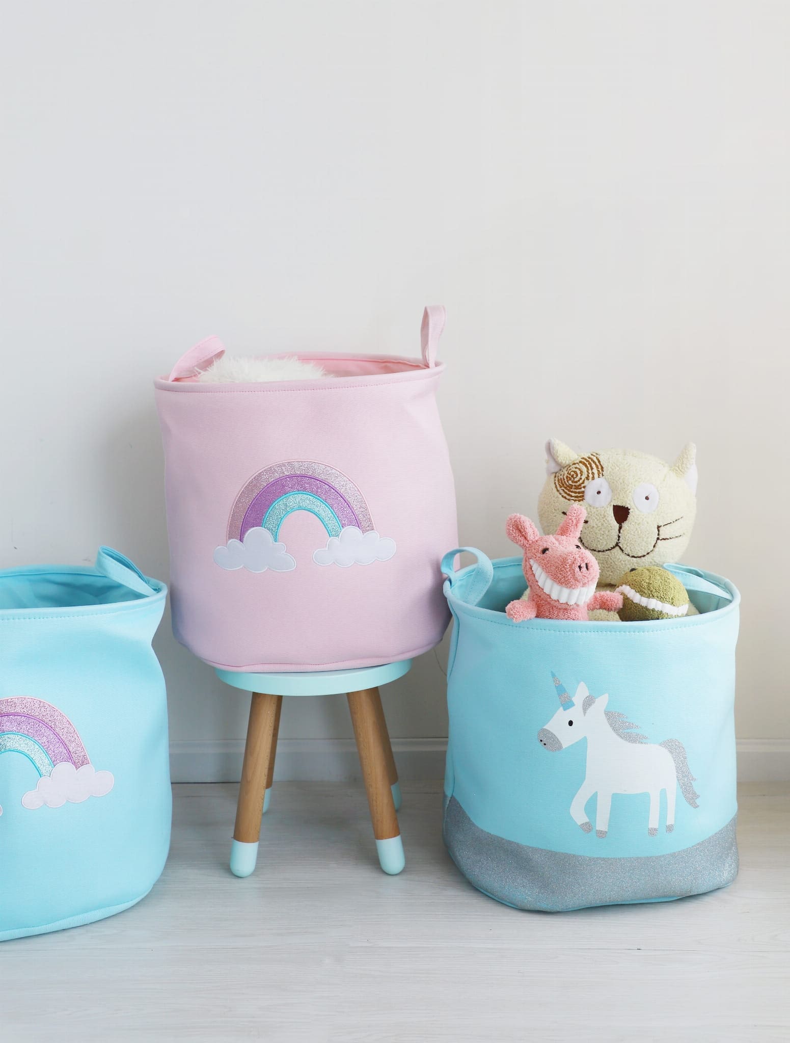 Kosz pojemnik na zabawki dla dzieci 40x40 różowy 3