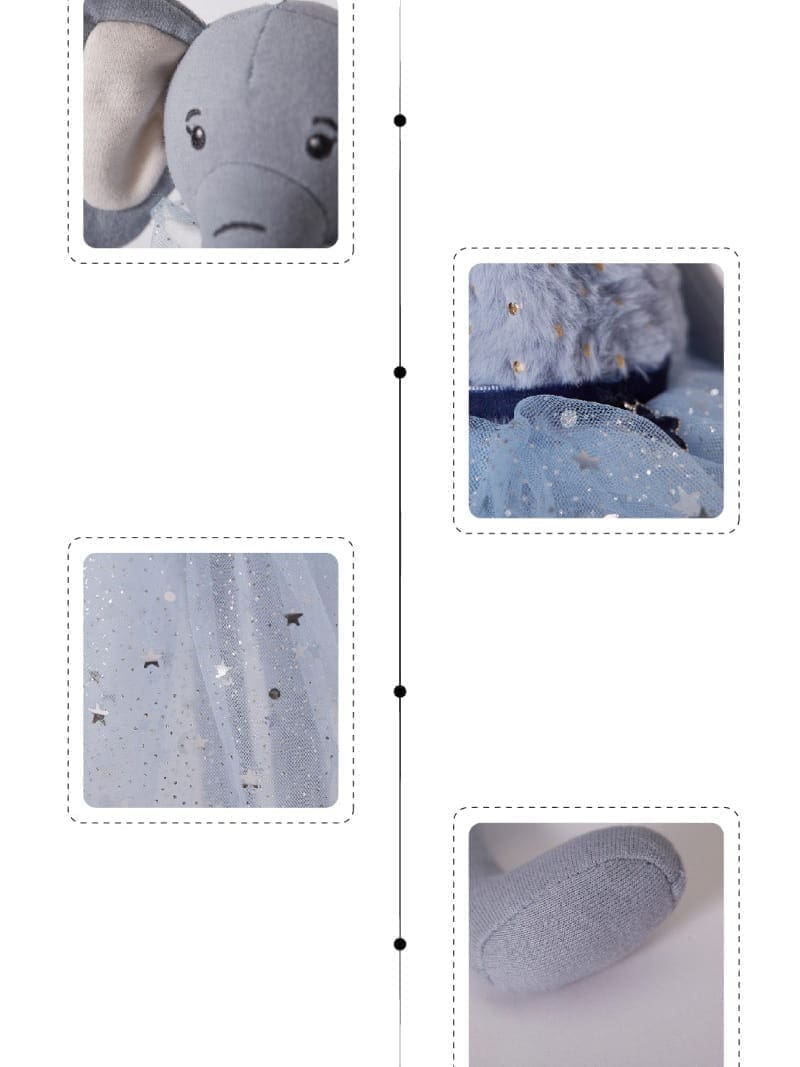 Lalka Baletnica Słonik Maskotka Przytulanka Ballerina 38cm 9