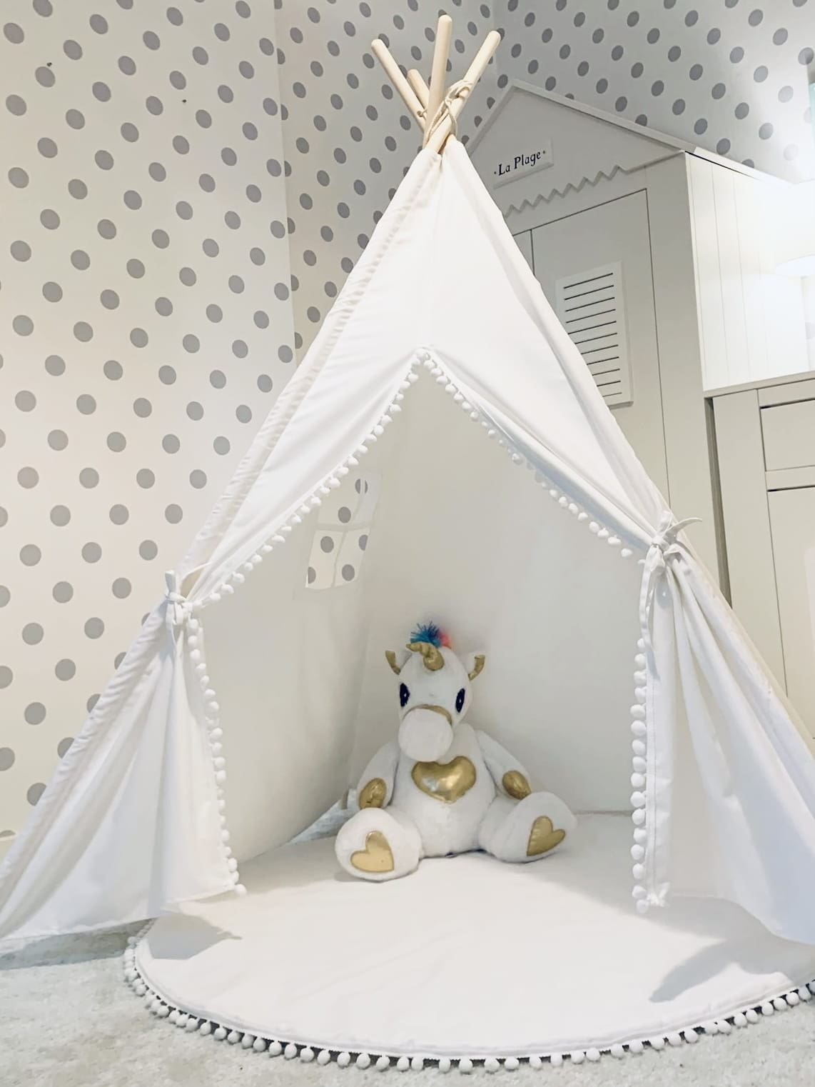 Namiot Tipi biały do zabawy dla dziecka 6