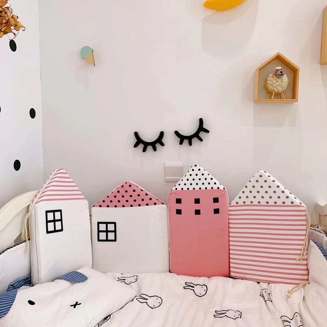 Ochraniacz modułowy Domki do łóżeczka 120x50cm 1