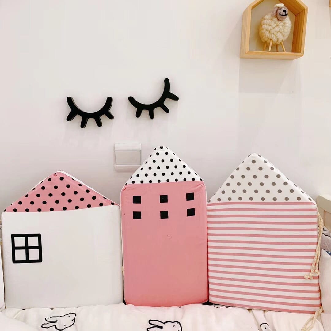 Ochraniacz modułowy Domki do łóżeczka 120x50cm 2