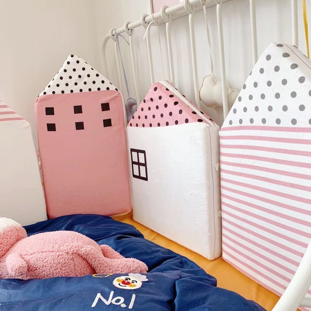 Ochraniacz modułowy Domki do łóżeczka 120x50cm 4