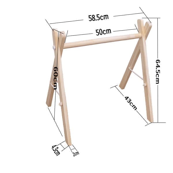 Stojak edukacyjny Baby Gym, drewniana siłownia 5